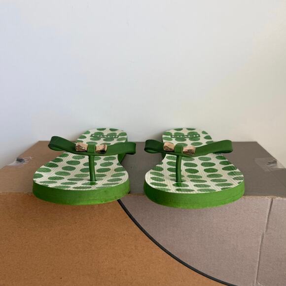 Coach Green/White Polka Dot Women Flip Flops Slides- SZ 7/8 - Picture 7 of 10